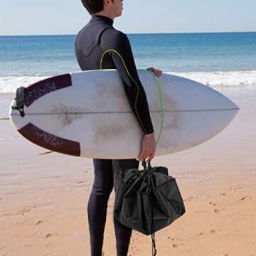 SUN CUBE Wetsuit Changing Mat: Waterproof Surf Bag, Changing Pad