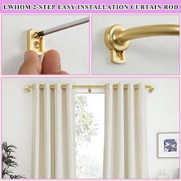 Brass Disc Curtain Rods Adjustable Room Darkening Curtain Rods