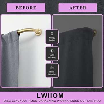 Brass Disc Curtain Rods Adjustable Room Darkening Curtain Rods