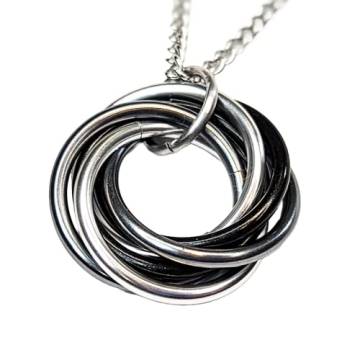 Möbii Necklaces (Multicolor) Pendant Combos, Fidget Infinity Loop Forever Spiral Jewelry (Stainless...