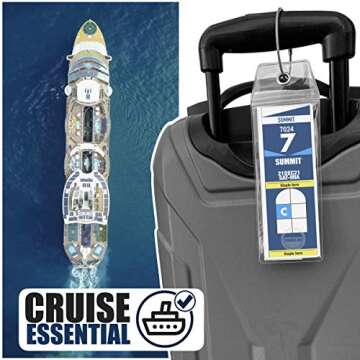 Celebrity Cruise Luggage Tag Holder by Cruise On [4 Pack] | Waterproof & Durable
