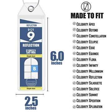 Cruise On Celebrity Luggage Tag Holder Pack - Durable & Secure