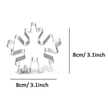 ZDYWY Snowflake Shaped Cookie Cutter for Christmas