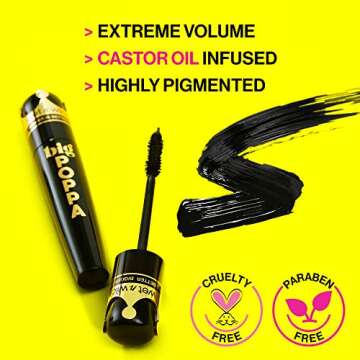 wet n wild Big Poppa Mascara- Volumizing, Lifting, Lengthening, Nourishing, Paraben Free, Cruelty-Fr...