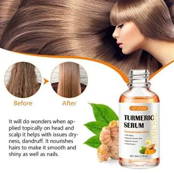 Turmeric Serum for Dark Spots，2 PCS Face Serum Turmeric Dark Spot Corrector Serum for Face, Moisturizing Massage Essence Reduces Hyper pigmentation Age&Sun Spot, Facial Serum for Women & Men 1Fl Oz