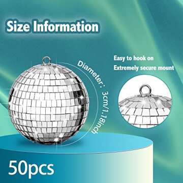 Vibrant 50 Pcs Disco Balls for Events & Decorations