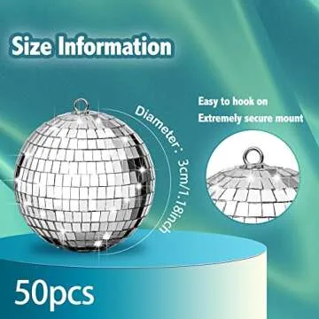 Vibrant 50 Pcs Disco Balls for Events & Decorations