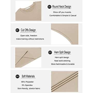 COOFANDY Men 2 Pack Gym Tank Tops Workout Muscle T Fitness Bodybuilding T Shirts