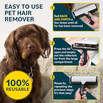 Pet Hair Remover for Couch - Reusable Lint Roller - Essential Pet Supplies Dog Products Pet Products...