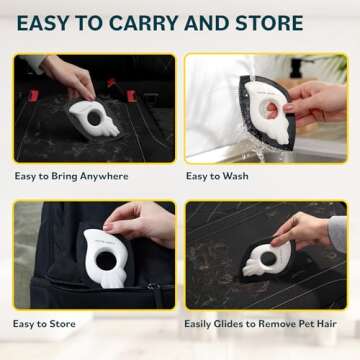 Pet Hair Remover for Couch - Reusable Lint Roller - Essential Pet Supplies Dog Products Pet Products, Dog Hair Remover for Couch, Cat and Dog Hair Remover for Car (2-Pcs)