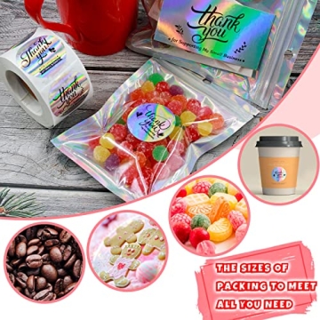 620pcs Holographic Thank You Cards and Stickers Set