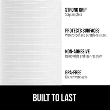 GORILLA GRIP DuraGuard Shelf Liner, Non-Adhesive Cabinet Liners for Kitchen Drawers, Shelves, Refrig...