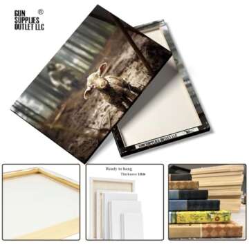 Jesus and Lamb Canvas Wall Art Jesus Running After Lost Lamb Picture Wall Art Canvas Print Christian Home Decor 20x16 inch