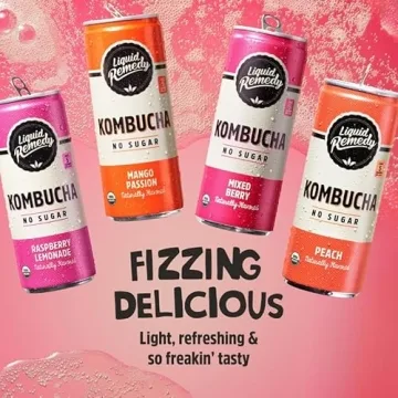 Liquid Remedy Kombucha - Sugar Free Organic Gut Health Drink