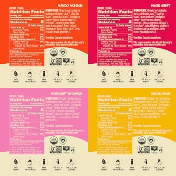 Liquid Remedy Kombucha - Sugar Free Organic Gut Health Drink