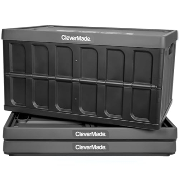 CleverMade Collapsible Storage Bin (With Lid) – 3PK - Ideal for Home and Moving