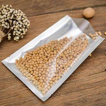 Mylar Heat Seal Pouch for Food Storage 500 Pack