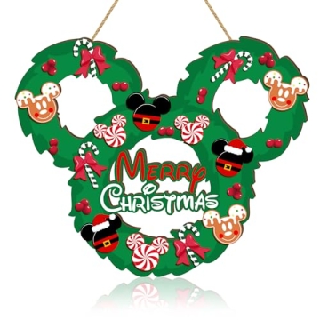 Adorable Christmas Mouse Door Sign for Cozy Holiday Cheer