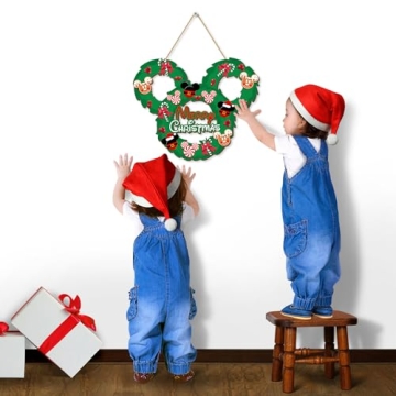 Christmas Mouse Door Sign for Festive Holiday Decor