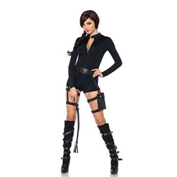 Leg Avenue Women's Multi Strap Garter Pocket Utility Belt Costume Accessory, Utility Belt Black, One...