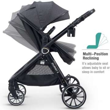 Accombe Baby Stroller 2 in 1 Newborn Convertible Stroller Bassinet for Infant New Born Pushchair 0-36 Month