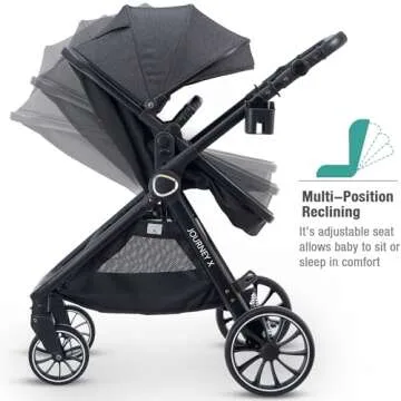 Accombe Baby Stroller 2 in 1 Newborn Convertible Stroller Bassinet for Infant New Born Pushchair 0-36 Month