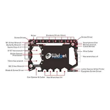 W4W Survival Pocket Tool - 43 in 1 Wallet Size Multitool