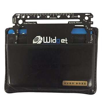 W4W, Multi purpose survival Pocket tool - Stocking Stuffers for Men Great Christmas gifts - Credit Card Wallet Size Ninja Multitool - 43 in 1 (Black)