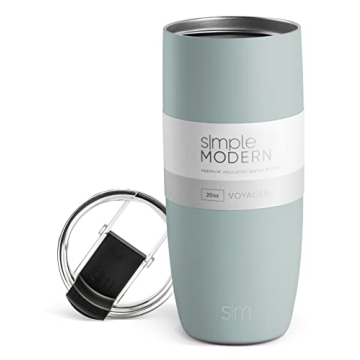 Simple Modern Travel Coffee Mug Tumbler with Flip Lid | Reusable Insulated Stainless Steel Cold Brew...