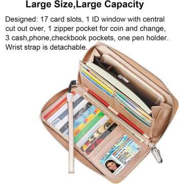 Lavemi Women's RFID Leather Wallet - Travel Essential