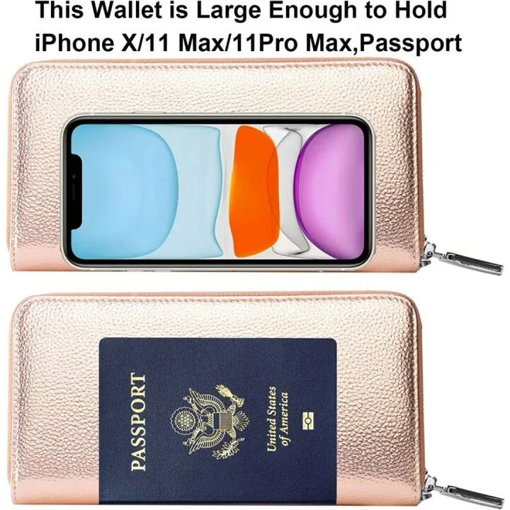 Lavemi Women's RFID Leather Wallet - Travel Essential