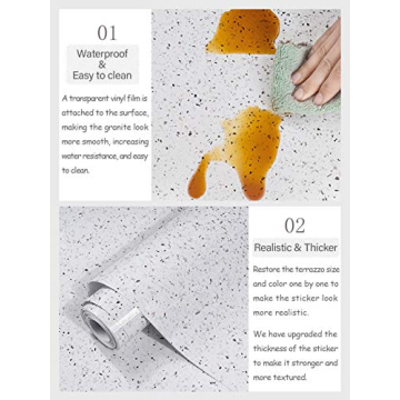 Glossy Marble Contact Paper for Easy Home Transformations