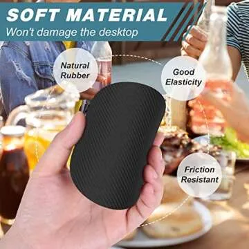 Nipichsha Coasters for Drinks, Set of 6 Cute Absorbent Rubber Drink Coasters for Cup with Non Slip Backing, Kitchen Home Decor Housewarming Gift, Round 4 in, Simple Abstract Art