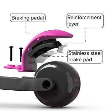 Fun 6KU Scooter for Kids 3-10 with Flash Wheels