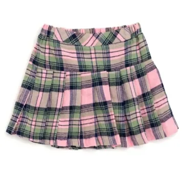 Star Wars Grogu Girls Fleece Sweatshirt Skirt Set Pink Plaid