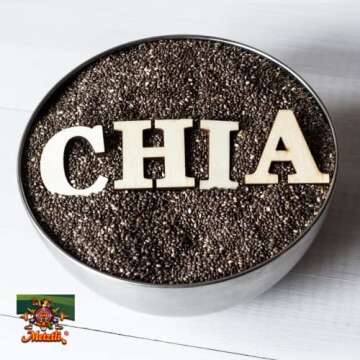 Metztli Chia Seeds, Superfood, Source of Fiber, Gluten-Free, Sugar-Free, Sodium-Free, 13 Oz, Jar