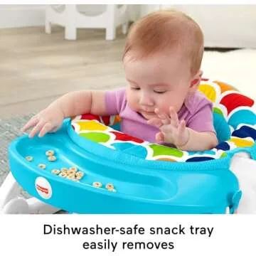 Fisher-Price Portable Baby Chair with Toy Tray and Snack Area