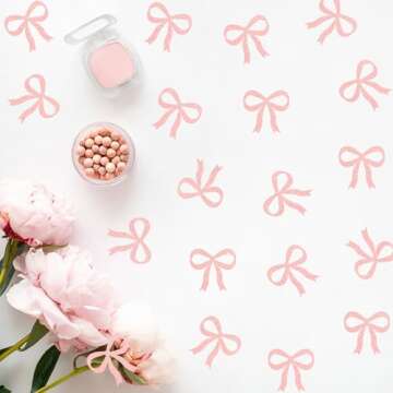 Pink Bow Confetti for Birthday and Wedding Decorations