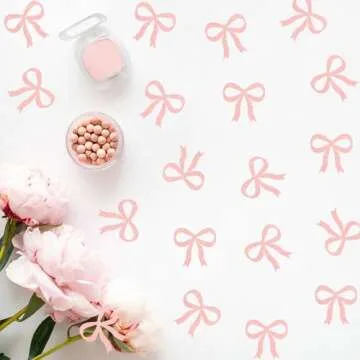 Pink Bow Confetti for Birthday and Wedding Decorations