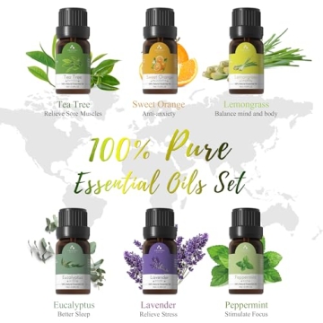 ASAKUKI 500ml Diffuser with Essential Oil Gift Set