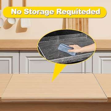 Yialins Acrylic Cutting Boards for Kitchen Counter, Anti-Slip Transparent Cutting Board with Lip for Countertop Protection at Home or Restaurant (18x16in)