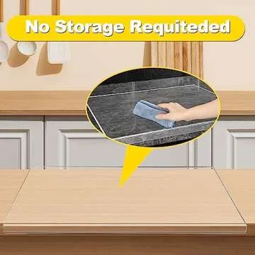 Yialins Acrylic Cutting Boards for Kitchen Counter, Anti-Slip Transparent Cutting Board with Lip for Countertop Protection at Home or Restaurant (18x16in)