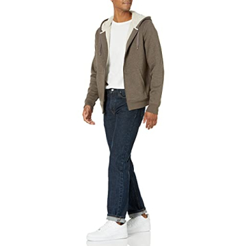 Amazon Essentials Hoodie For Men, Sherpa-Lined Full-Zip Fleece Sweatshirt