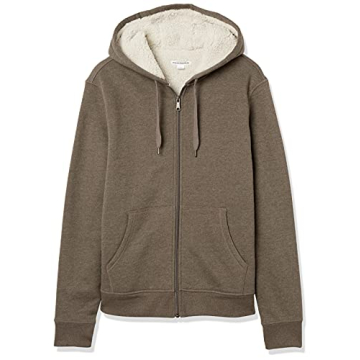 Amazon Essentials Hoodie For Men, Sherpa-Lined Full-Zip Fleece Sweatshirt