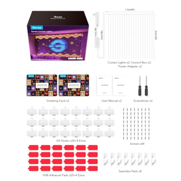 Govee Curtain Lights, Smart RGB LED Window Decorations