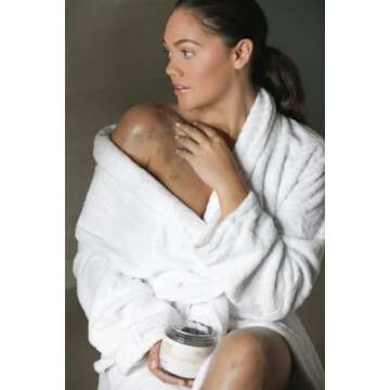 Manna Kadar Beauty Champagne Charcoal Scrub, 18.34 Oz - Detoxify, Exfoliate, Hydrate, Moisturize, Restore Skin, Gentle Body Scrubs, Leaves Skin Polished, Hydrated, & Refreshed, Buff Away Dead Skin