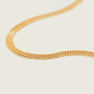 MEVECCO Gold Venice Chain Bracelets,14K Gold Plated Handmade Cute Emboss Spiral Figaro Link Chain Diamond Cut Dainty Bracelet for Women