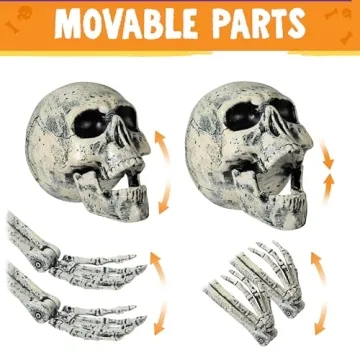 JOYIN 5 Pcs Halloween Skeleton Decorations for Outdoor