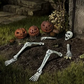 JOYIN 5 Pcs Halloween Skeleton Decorations for Outdoor