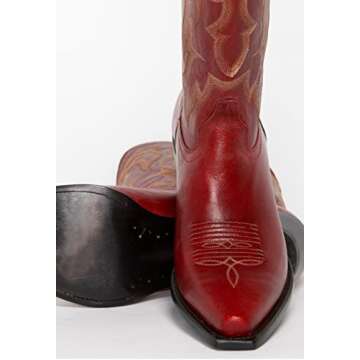 Stylish MissHeel Red Cowgirl Boots for Women